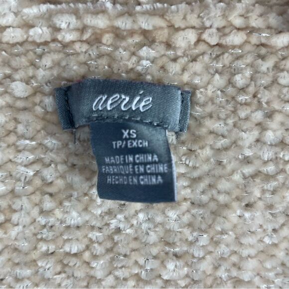 Aerie Gold Metallic Sweater Size XS EUC - Picture 6 of 7